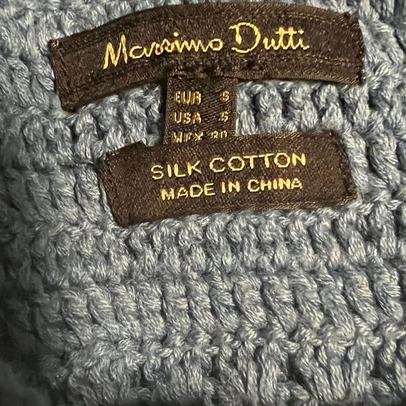 Massimo Dutti Silk Cotton Crocheted Knit Tank Top Size S - Picture 6 of 6